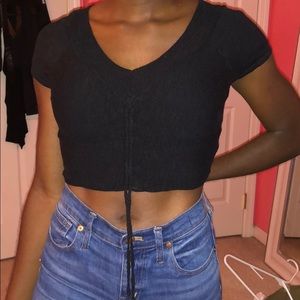 Black crop top